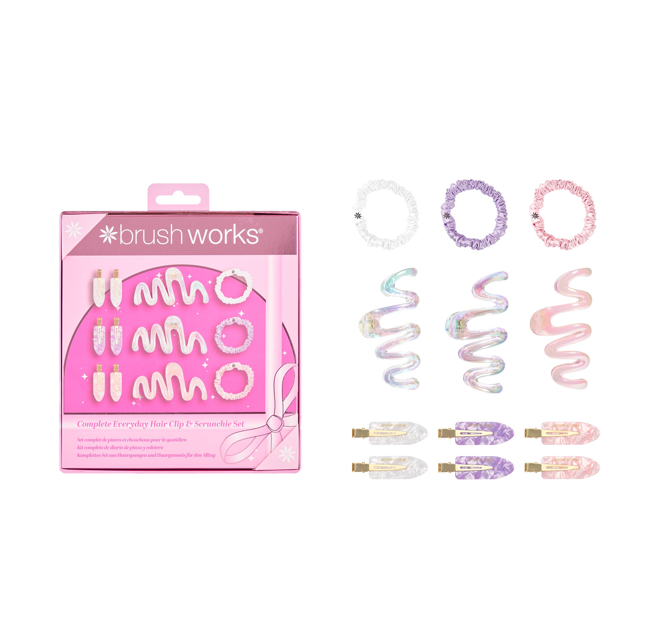 Brushworks Complete Everyday Hair Clip & Scrunchie Set gift set for hair