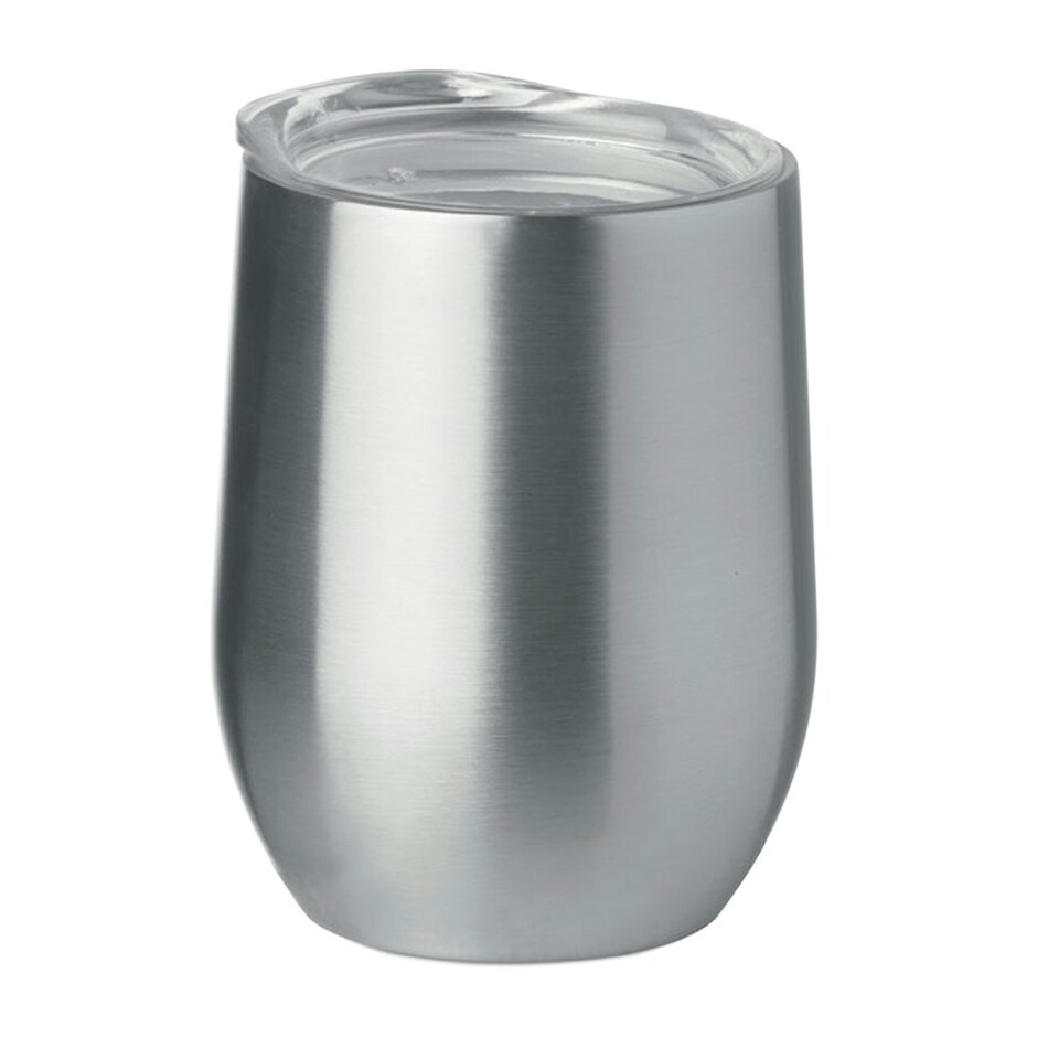 image 1 of MidOcean Chin Chin Double Wall 300ml Mug - Matt Silver - One Size