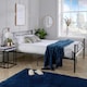 image 3 of Matt Dark Grey Metal Frame 4ft Small Double Bedframe Powder Coated