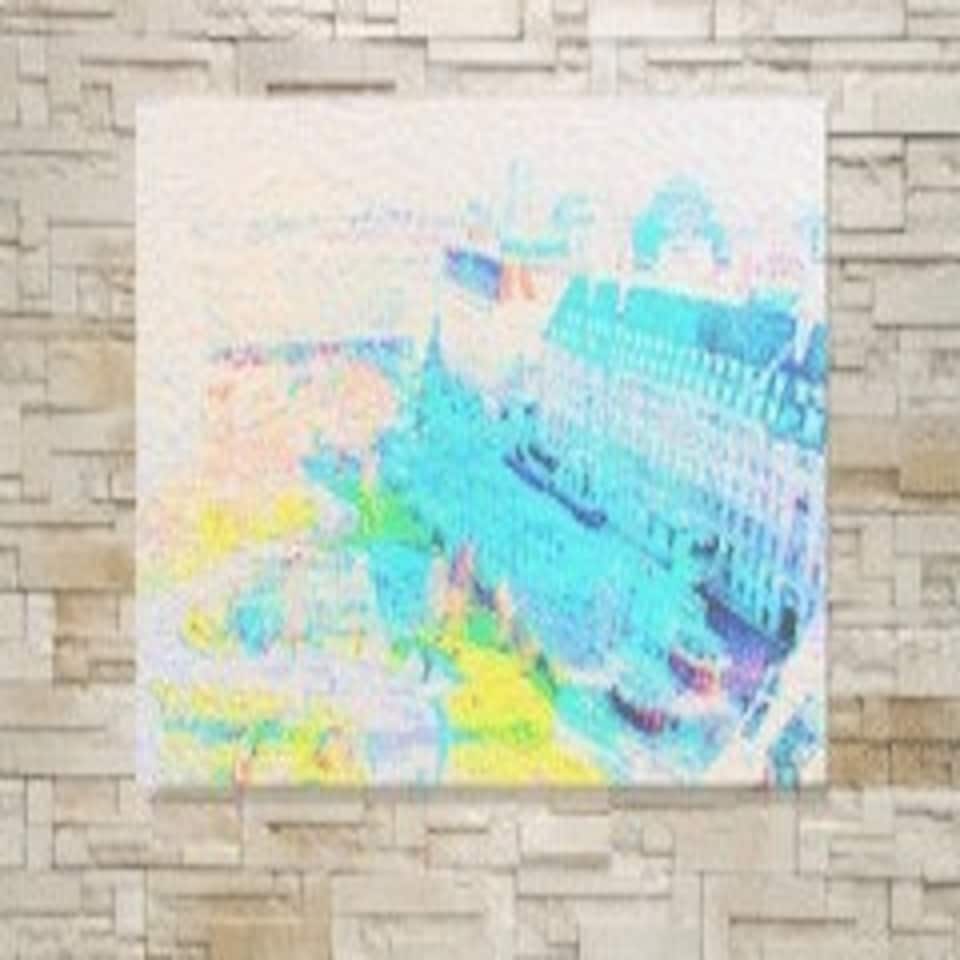 image 1 of London Eye Park (Canvas Print) 12" x 18"