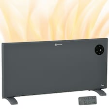 2000W Electric Convector Heater, Quiet Space Heater with LED Display, Grey