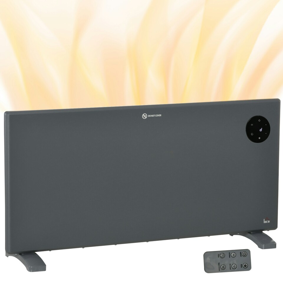 image 1 of 2000W Electric Convector Heater, Quiet Space Heater with LED Display, Grey