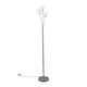 image 4 of ValueLights Velika Chrome 3 Arm Opaque Globe Floor Lamp Light with LED Bulbs