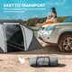 image 4 of Outsunny 4-6 Persons Camping Tent Dome Family Travel Group Hiking Room Fishing | Grey | Charcoal Grey and White
