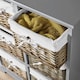 image 2 of Chest Of Drawers Hallway Storage Organiser Wooden Wicker Baskets Fully Assembled | Grey