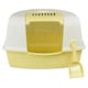 image 1 of Large Cat Corner Litter Tray Hooded Deep Cover Toilet Flap Box with Filter & Scoop | Yellow | Yellow | 1