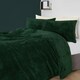 image 2 of OHS Ultra Soft Teddy Fleece Duvet Cover and Pillowcase Bedding Set, King - Forest Green