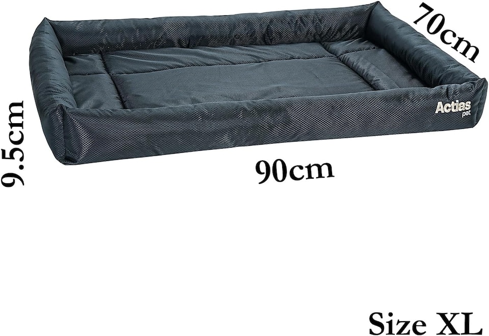 image 1 of Actiaspet Waterproof Dog Crate Bed Non-Slip Base Multiple Sizes (Grey, Extra Large)