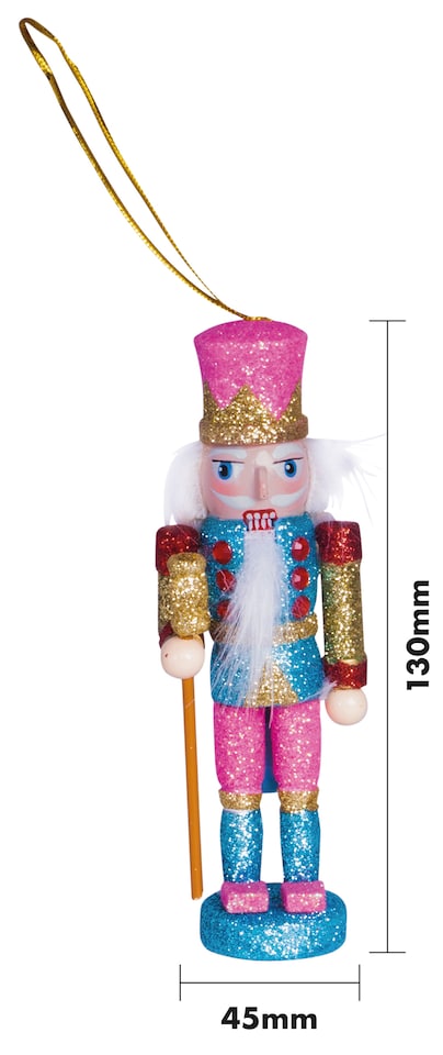 image 1 of St Helens Nutcracker - Pink, Blue & Red