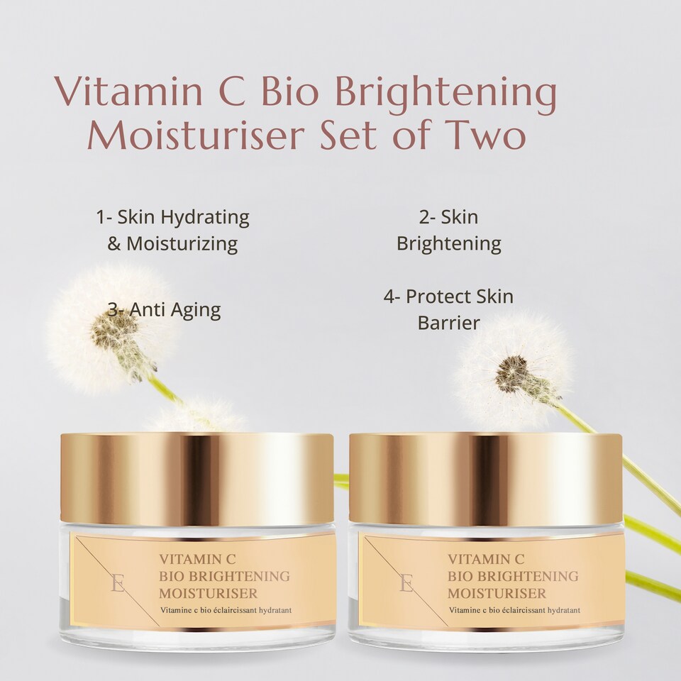 image 1 of 2X Erth Skin London Vitamin C Bio Brightening Moisturiser 50ml