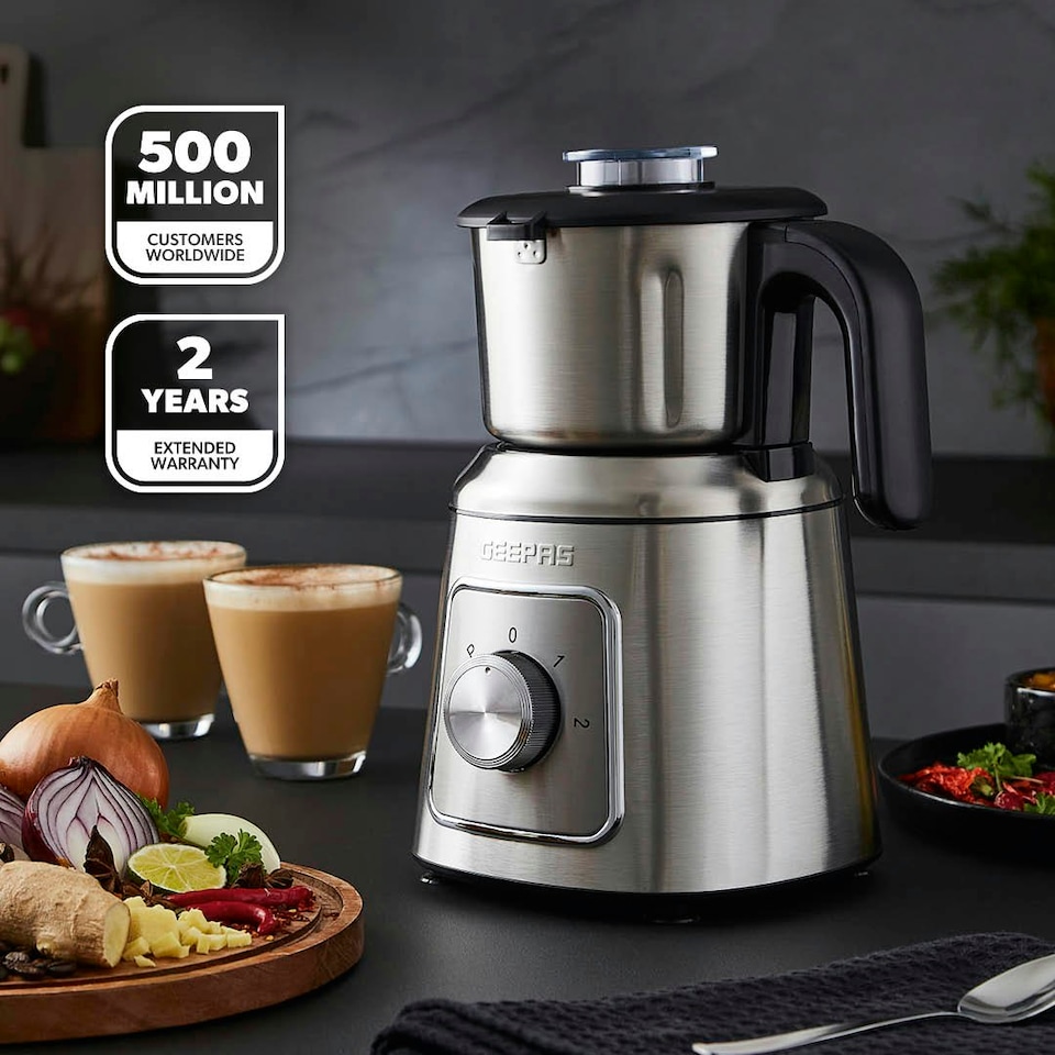 image 1 of GEEPAS Wet & Dry Mixer Grinder, 600W Silver