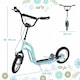 image 7 of HOMCOM Kids Scooter, Teen Push Scooter with Big Wheels, 85-95cm Adjustable Handlebar Height, Dual Brakes, for Ages 5+ Years | Blue | Blue | 120L x 58W x 85-95H cm