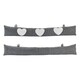 image 1 of Nicola Spring Mismatched Herringbone Draught Excluder Set - 78.5cm - Heart - Pack of 2