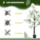 image 7 of HOMCOM Potted Artificial Plants Honeysuckle Flower for Indoor , White