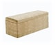 image 4 of 90cm Large Plain Safar Storage Ottoman Box, Mink Plush Velvet Upholstered Deep Storage Ottoman End of Bed Bench