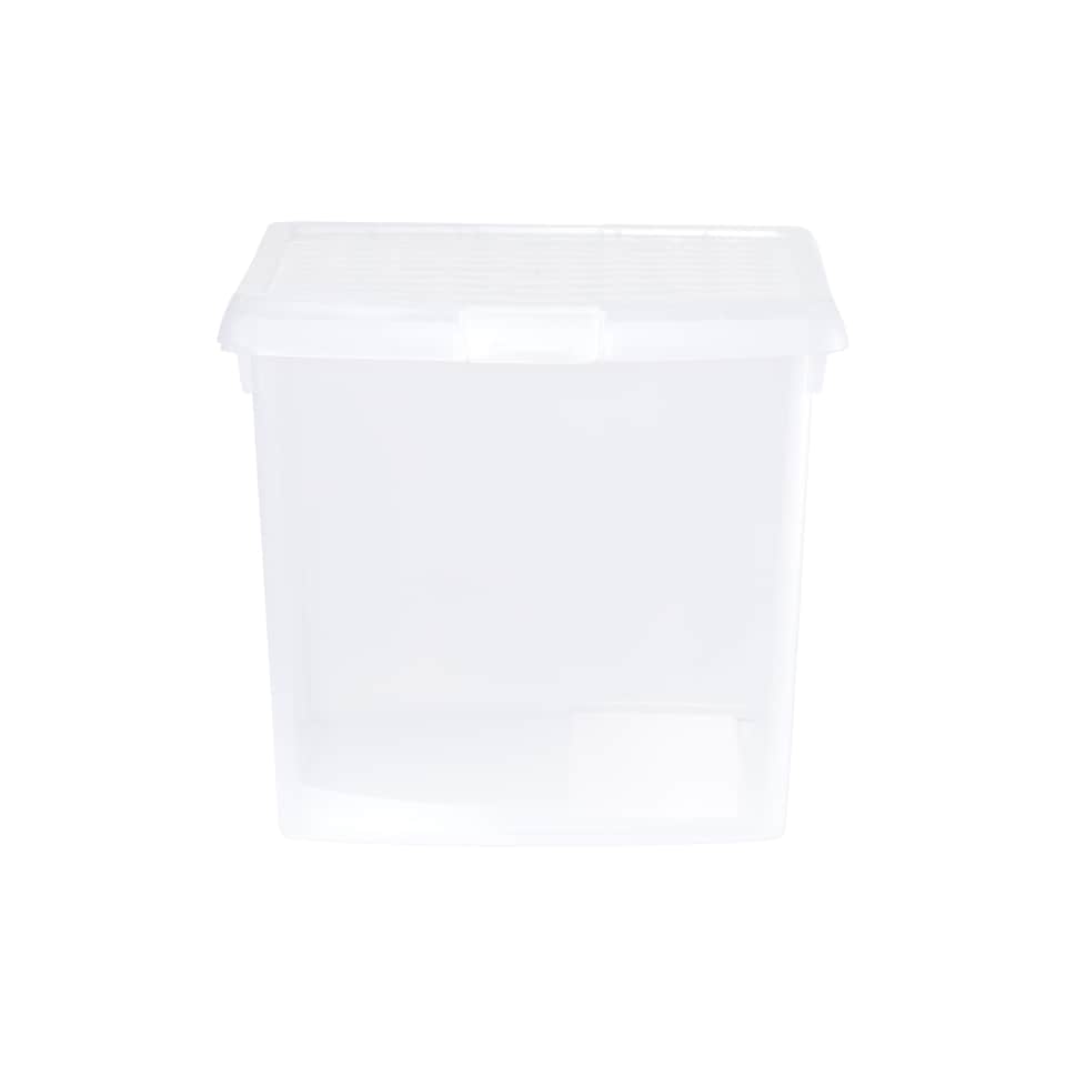 image 1 of Wham Clip 5x 21.5L Rectangular Plastic Storage Boxes with Clip Lock Lids. Ideal for Home, Office, Toys & More - Clear/Clear | Clear | 5