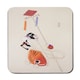 image 3 of Set of 12 Placemats and Coasters with Designer Artwork and Wood Bottom
