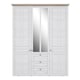 image 2 of Iloppa 3 Door Wardrobe in Snowy Oak/Oak Nelson