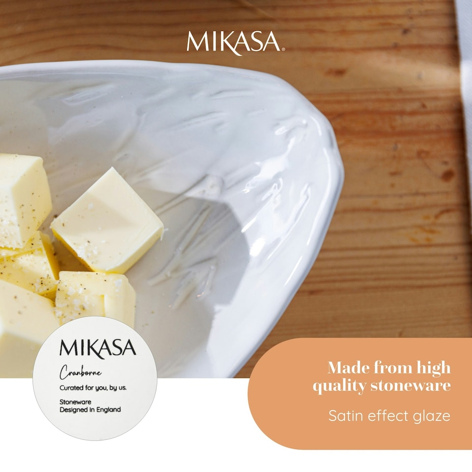 image 1 of Mikasa Serving Dish Cream Stoneware Artichoke 30.5cm | White