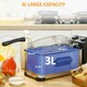 image 8 of HOMCOM 3 Litre Deep Fat Fryer with Adjustable Temperature, 60min Timer, 2000W