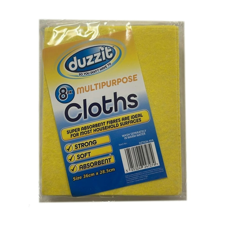 image 1 of Pack of 8 Multipurpose Absorbent Cloths