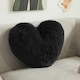 image 2 of Homes-Linen Teddy Cuddles Heart Shape 3D Fleece Filled Cushion Soft Comfortable Warm & Cozy Home Décor Size 38cm 100% Polyester Teddy Heart Cushion N/A | Plum