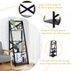 image 6 of COSTWAY 4 Tier Ladder Shelf Storage Wooden Bookcase Black Black