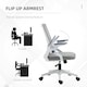 image 4 of Vinsetto Mesh Office Chair for Home with Lumbar Support, Flip-up Arm