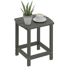 Outsunny Outdoor Side Table, Adirondack Side Table, Indoor Outdoor, Grey | Grey