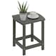 image 1 of Outsunny Outdoor Side Table, Adirondack Side Table, Indoor Outdoor, Grey | Grey