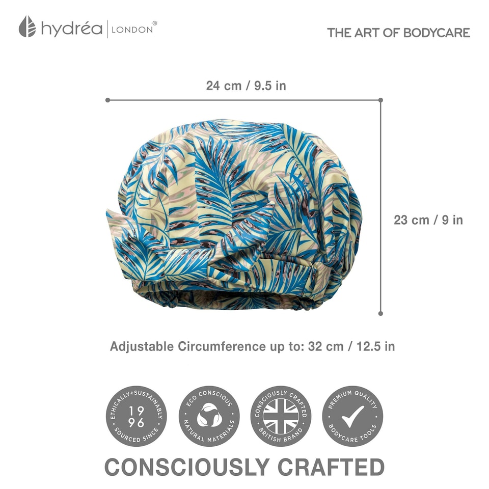 image 1 of Hydréa London Luxury Shower Cap Stylish & Durable for Bath & Shower Green