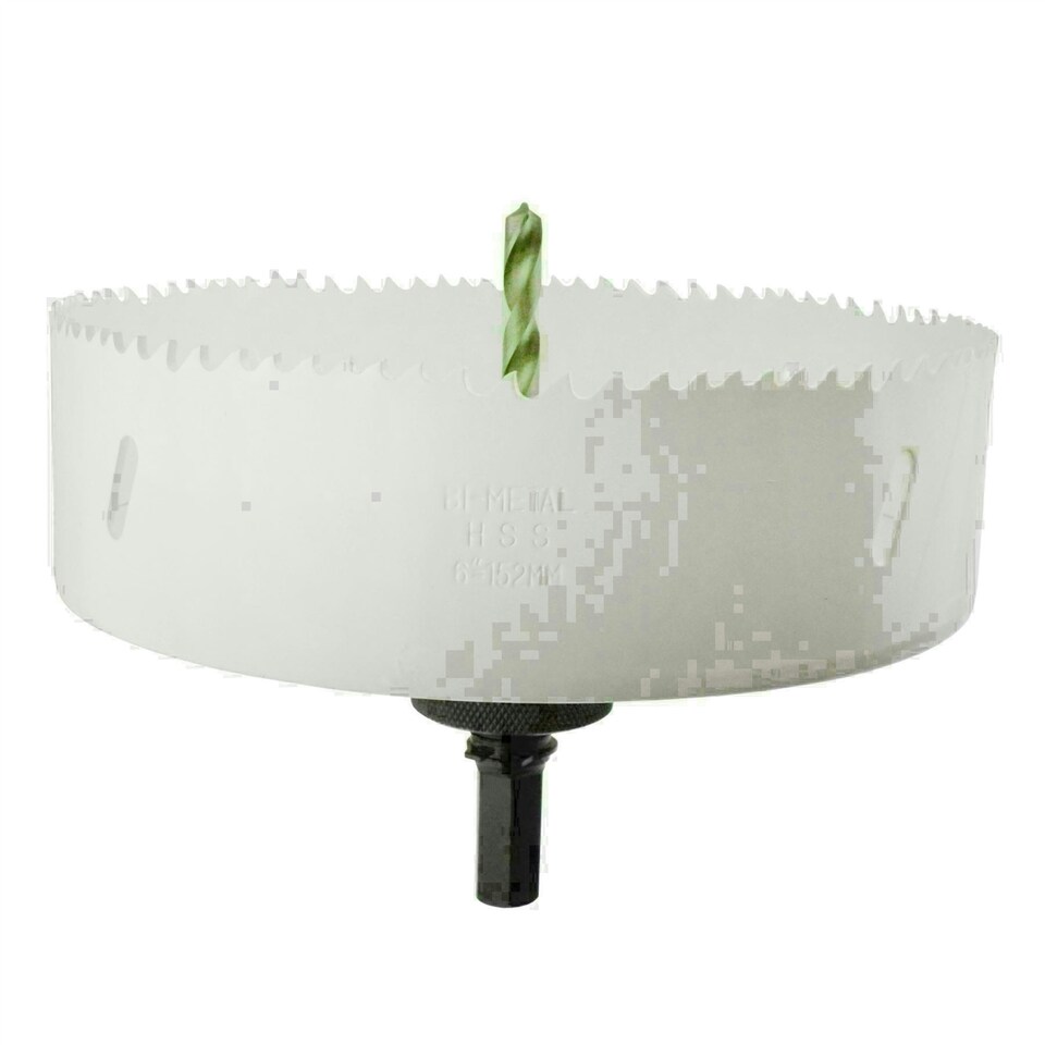 image 1 of 152mm HSS Hole Saw Holesaw Bi-Metal Blade Cutter Drill And Drill Adaptor Arbor