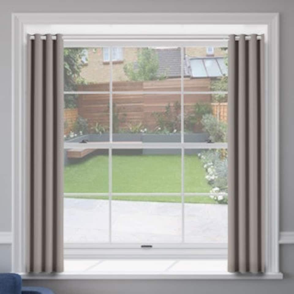 image 1 of 19 - 22mm Silver Extendable No Drill Eyelet Metal Curtain Pole 150 - 200cm Silver | Silver