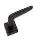 image 1 of Golden Grace 1 Pair Venus Door Handles on Square Rose in Matte Black Finish with Fixing Screws Black