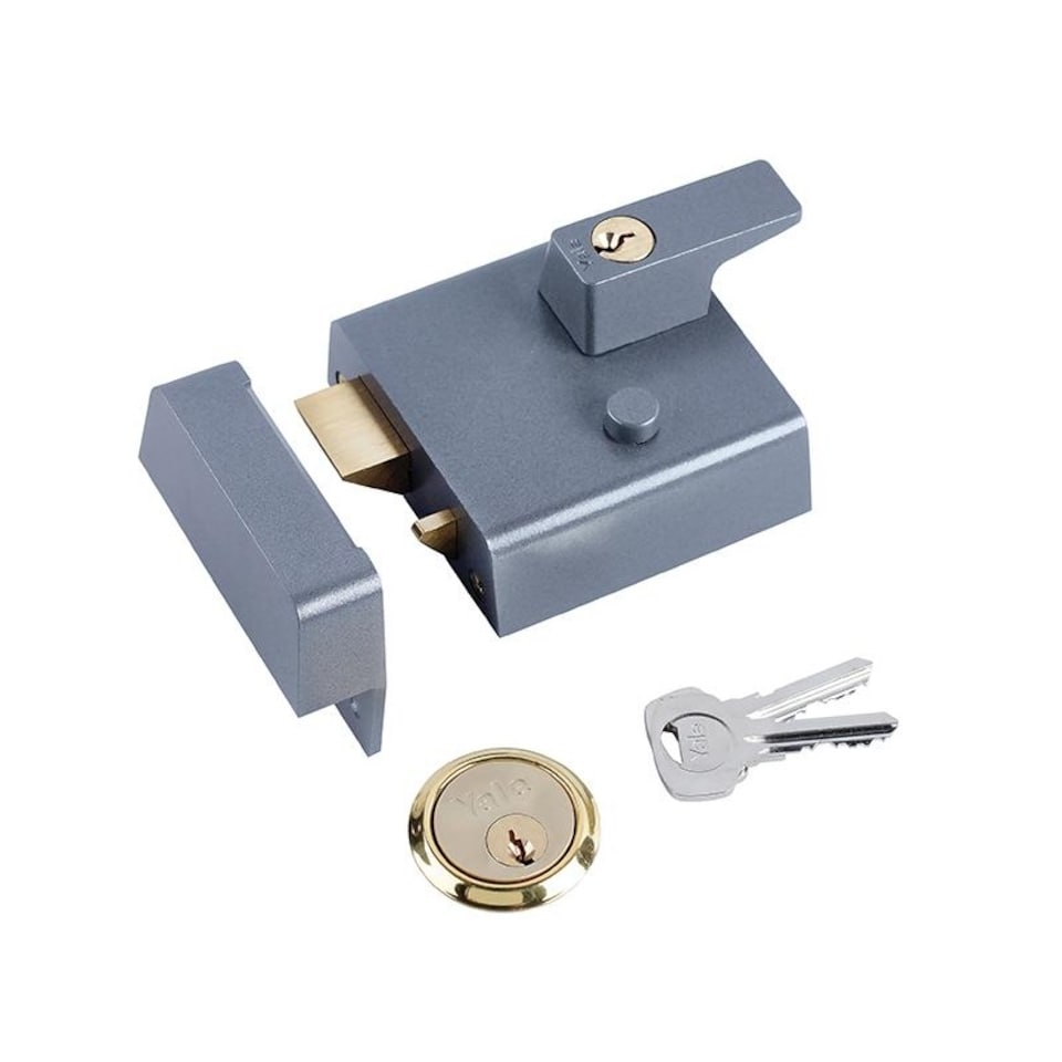 image 1 of Yale Locks P1 Double Security Nightlatch | Multi | Multi Colour | DMG PB Cylinder 60mm Backset Visi | 1