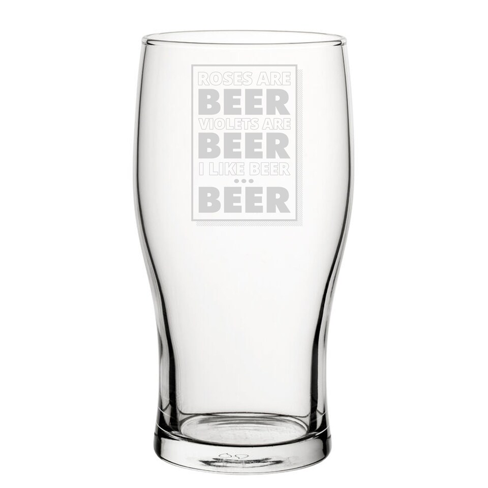 image 1 of Personalised Beer Engraved Pint Glass Birthday Gift for Friend