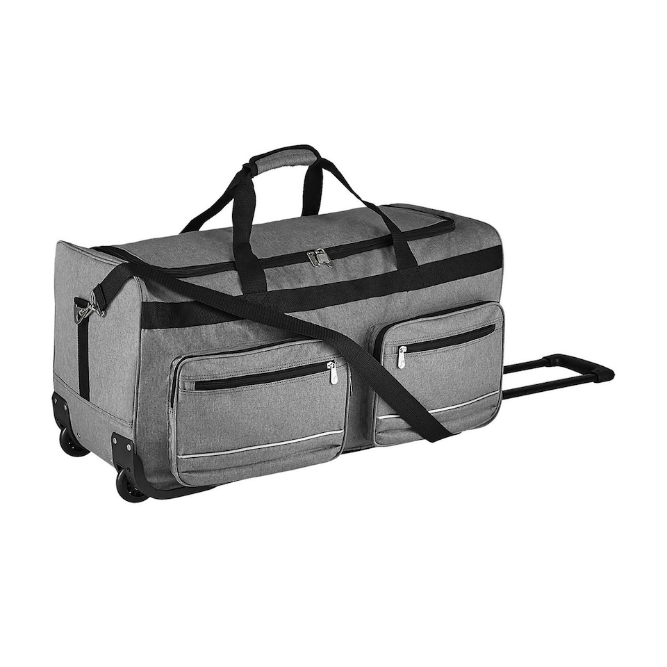 SOLS Voyager Rolling Travel Holdall Bag - Heather Grey - One Size