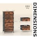 image 6 of Industrial 5 Fabric Drawer Chest Storage Unit Rustic