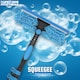 image 2 of 5ft Window Squeegee with Extension Pole, Window Cleaner Tool with 1-Stage Telescoping Pole, Window Cleaning Kit with 5ft Pole (1.3m) & Microfiber Cloths, 2 Blades Replacements & ACME Adapter