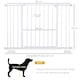 image 4 of PawHut Pressure Fitted Pet Dog Safety Gate Metal Fence 76 cm Tall, White