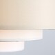 image 3 of ValueLights Hampshire Cream Ceiling Pendant Light Shade & Bulb | Cream