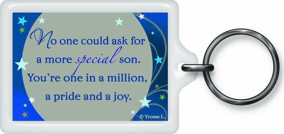 image 1 of Special Son Sentimental Keyring - Birthday Christmas Gift