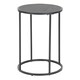 image 1 of Seaford Black Metal Small Round Side Table with Black Top