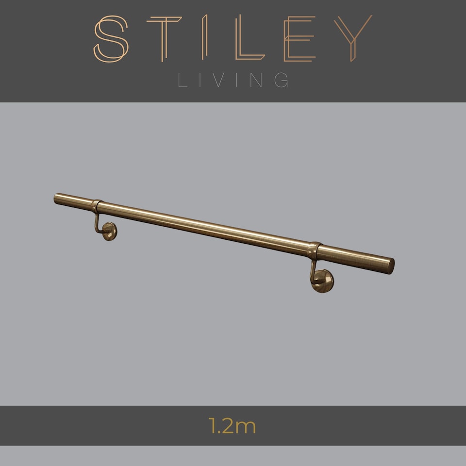 Stiley Stiley Living Wall Mounted Handrail Kit, Banister System with Brackets ...