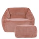 image 3 of Icon Armchair And Footstool Jumbo Cord Bundle Dawn Pink