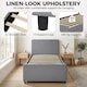 image 5 of HOMCOM 90 x 190 cm Upholstered Single Bed, Pull Out Trundle Bed