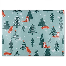 Fir-Trees Snow Dining Glass Chopping Board | Multi