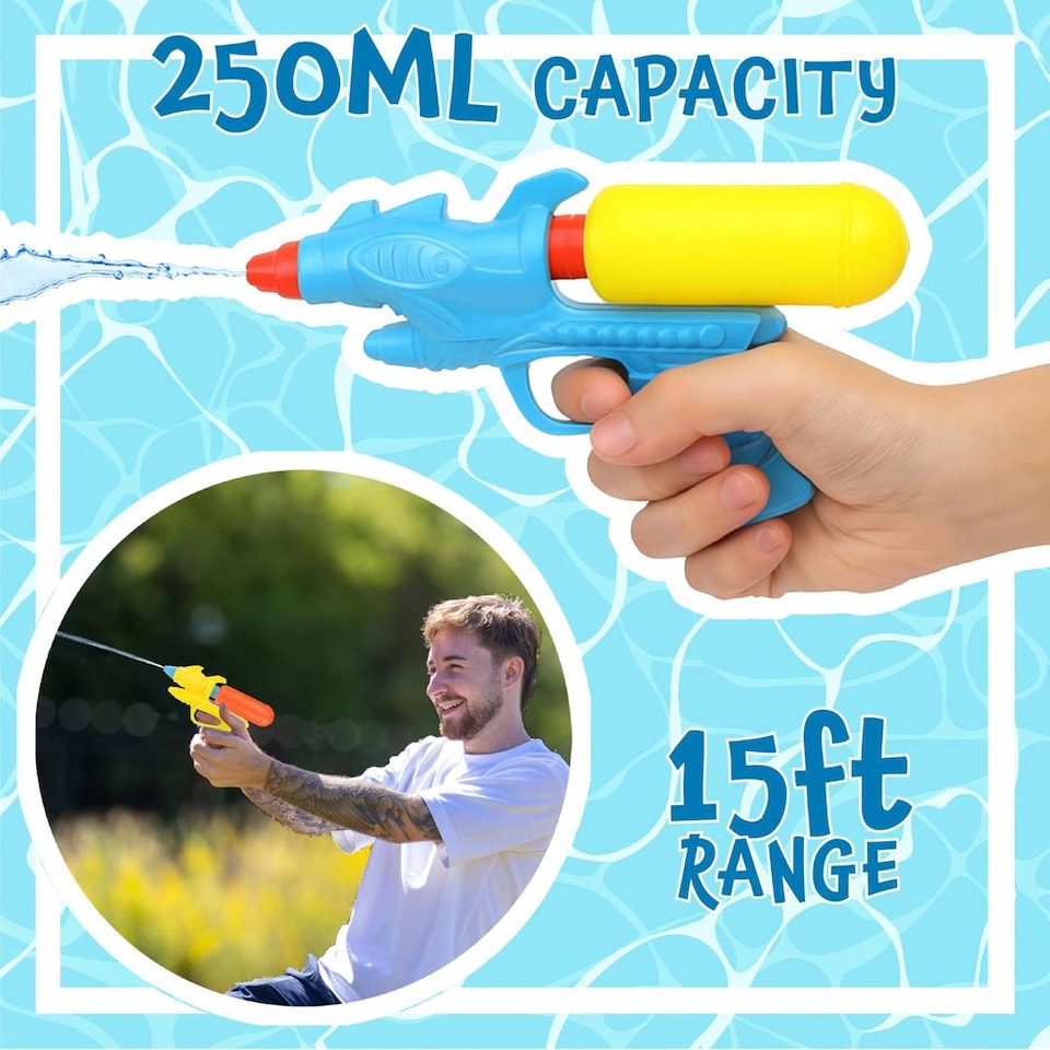 image 1 of Water Shooter for Kids Summer Blaster - Small Water Blaster 7" x 4"/19cm x 11cm - Kids Water Shooter – Swimming Pool & Beach Party Water Blaster for Summer Fun