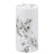 image 1 of Hill Interiors Luxe Collection Marble Effect 3 Wick Electric Candle - White/Black - 30cm x 15cm x 15cm
