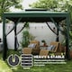 image 9 of Outsunny Tent Weight Base 4pcs Gazebo Foot Leg Pole Anchor Weights Marquee
